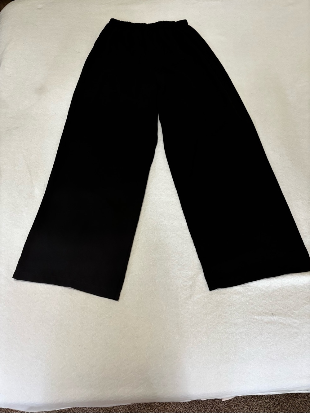 Black Sheer Wide-Leg Palazzo Pants